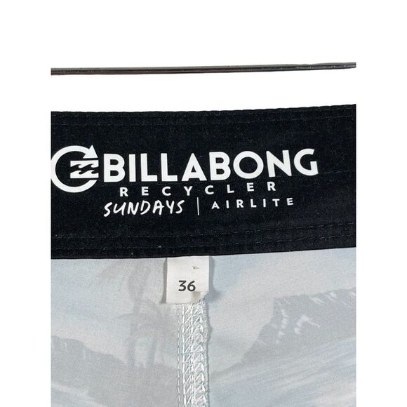 Billabong Mens Board Shorts 31 Blue Sundays Airlite Recycler Hawaiian Surf Swim - Picture 9 of 13
